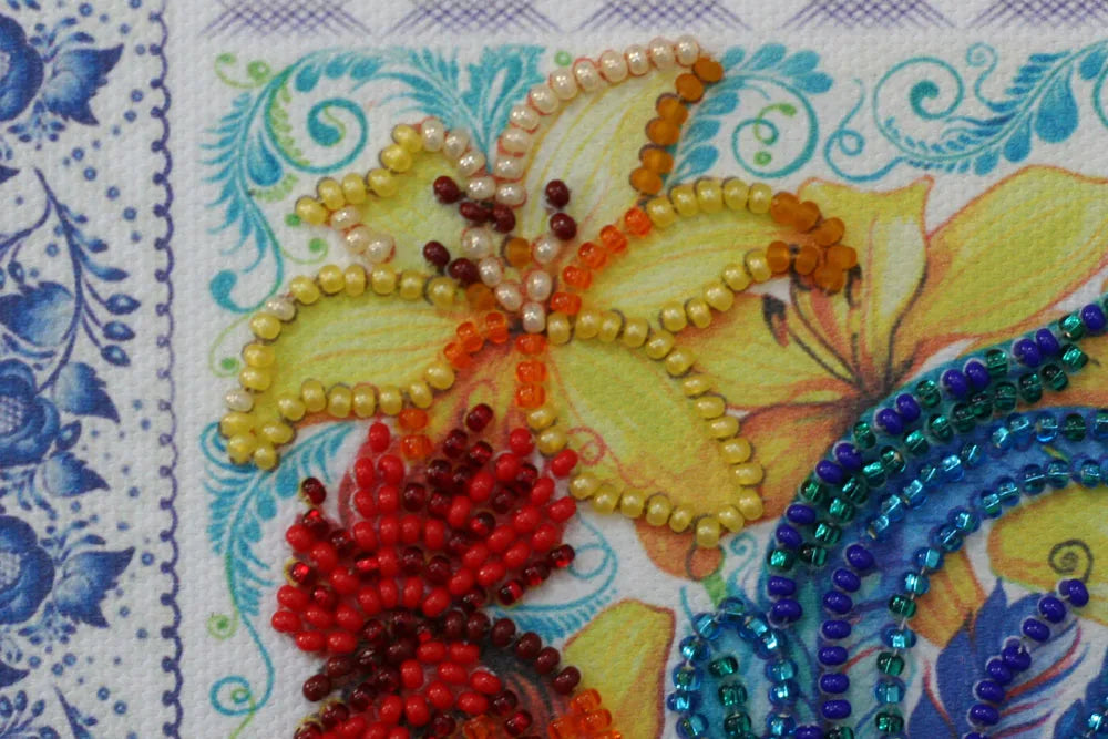 Bead Embroidery Kit Mini Bead embroidery kit Call of the cockerel