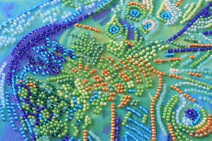 Bead Embroidery Kit Main Bead Embroidery Kit Royal peacock