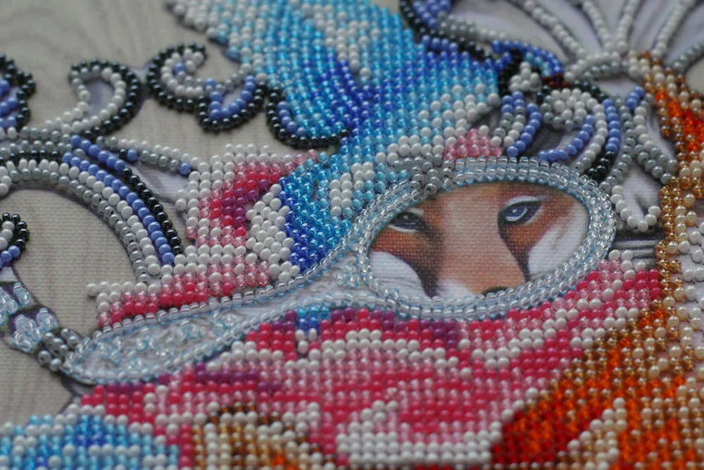 Bead Embroidery Kit Main Bead Embroidery Kit Foxy holiday