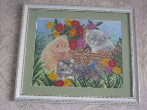 Bead Embroidery Kit Kittens