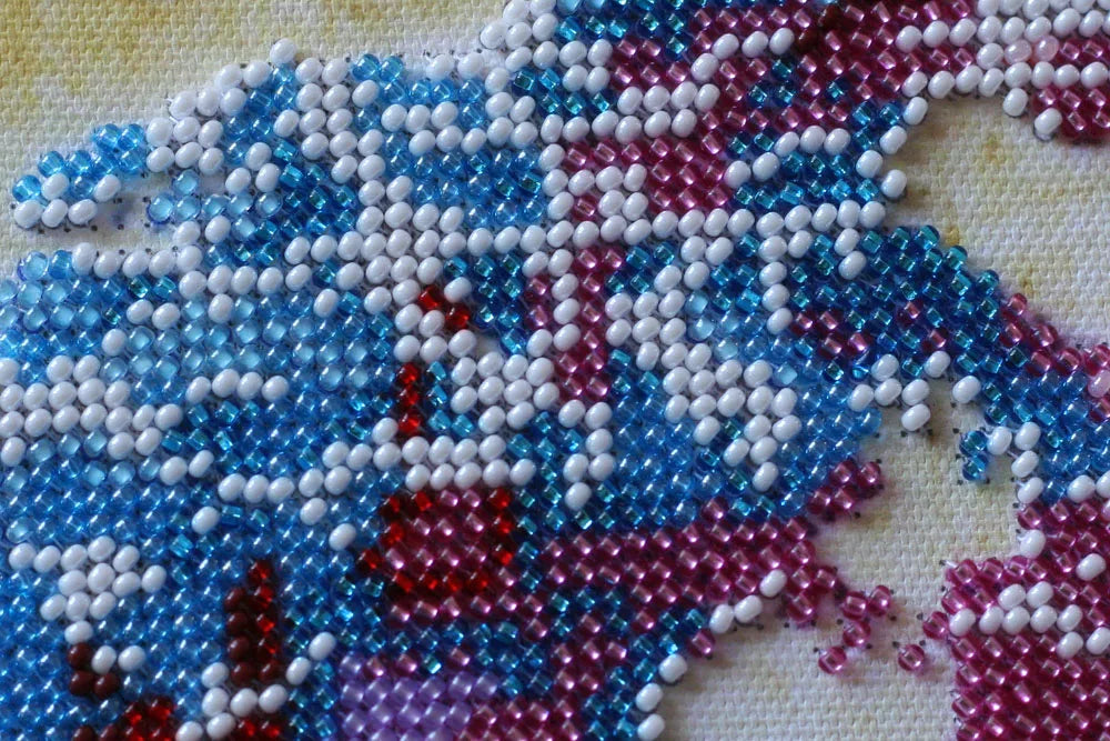 Bead Embroidery Kit Main Bead Embroidery Kit World map - 1
