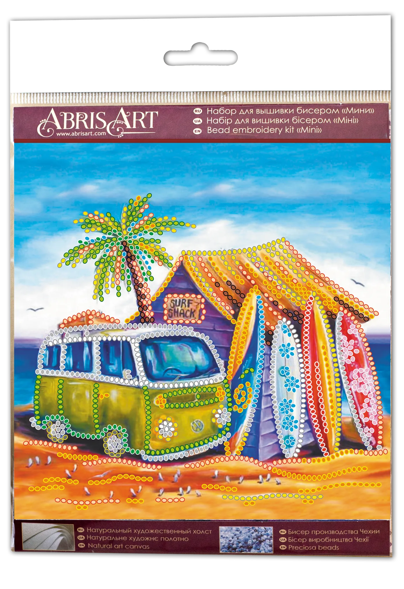 Bead Embroidery Kit Mini Bead embroidery kit Surfing