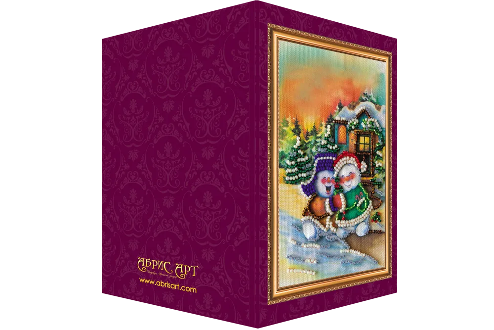 Postcards Bead Embroidery Kit Postcard Bead embroidery kit Funny Christmas – 1