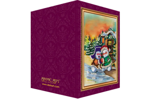 Postcards Bead Embroidery Kit Postcard Bead embroidery kit Funny Christmas – 1