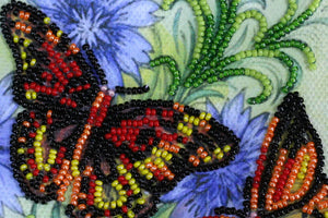 Postcards Bead Embroidery Kit Postcard-envelope for microbead embroidery Three moths