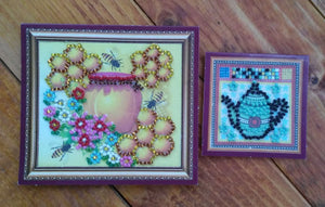 Magnets Bead Embroidery Kit Mini Magnets Bead embroidery kit Turquois kettle