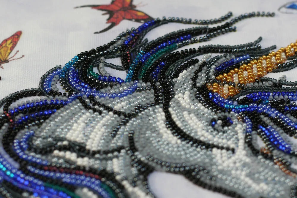 Bead Embroidery Kit Main Bead Embroidery Kit Unicorn