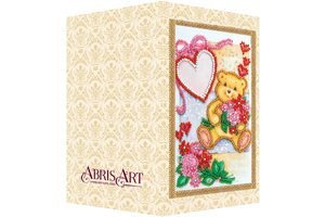 Postcards Bead Embroidery Kit Postcard Bead embroidery kit Teddy bear