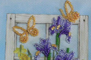 Postcards Bead Embroidery Kit Postcard-envelope for microbead embroidery Early spring