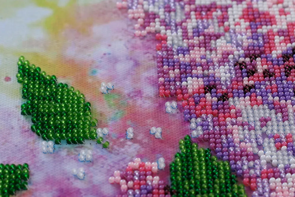 Bead Embroidery Kit Main Bead Embroidery Kit Lilac still life