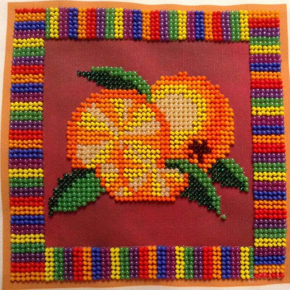 Bead Embroidery Kit Main Bead Embroidery Kit Orange