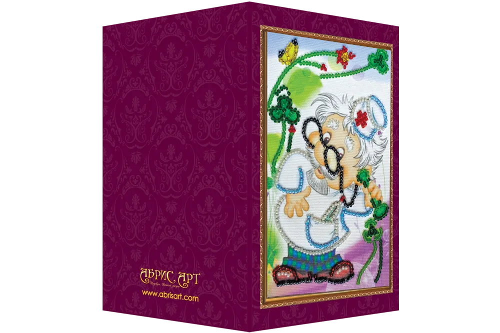 Postcards Bead Embroidery Kit Postcard Bead embroidery kit Best doctor – 1