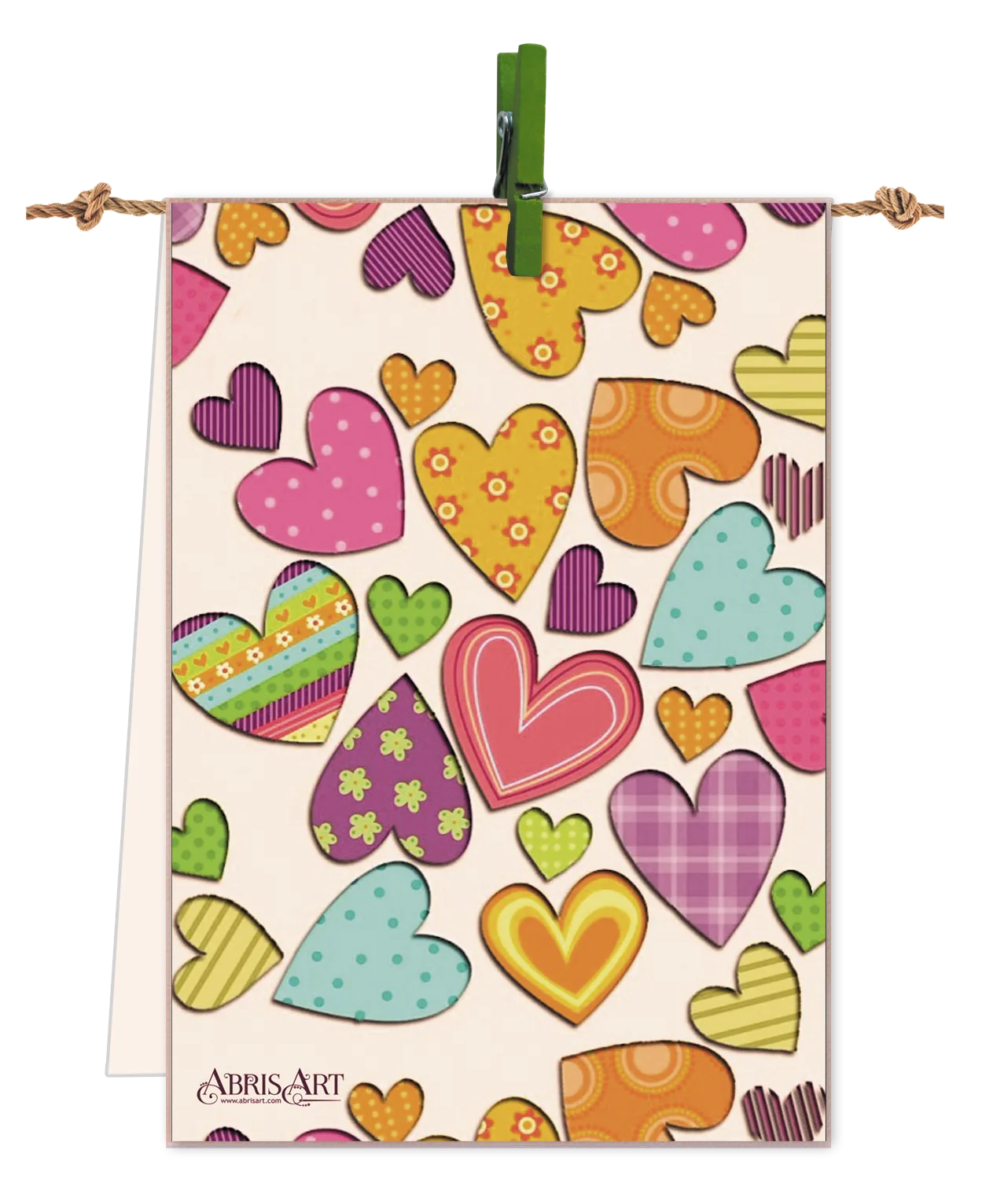 Pennant Bead Embroidery Kit Pennant-kit Bead Embroidery Happy heart