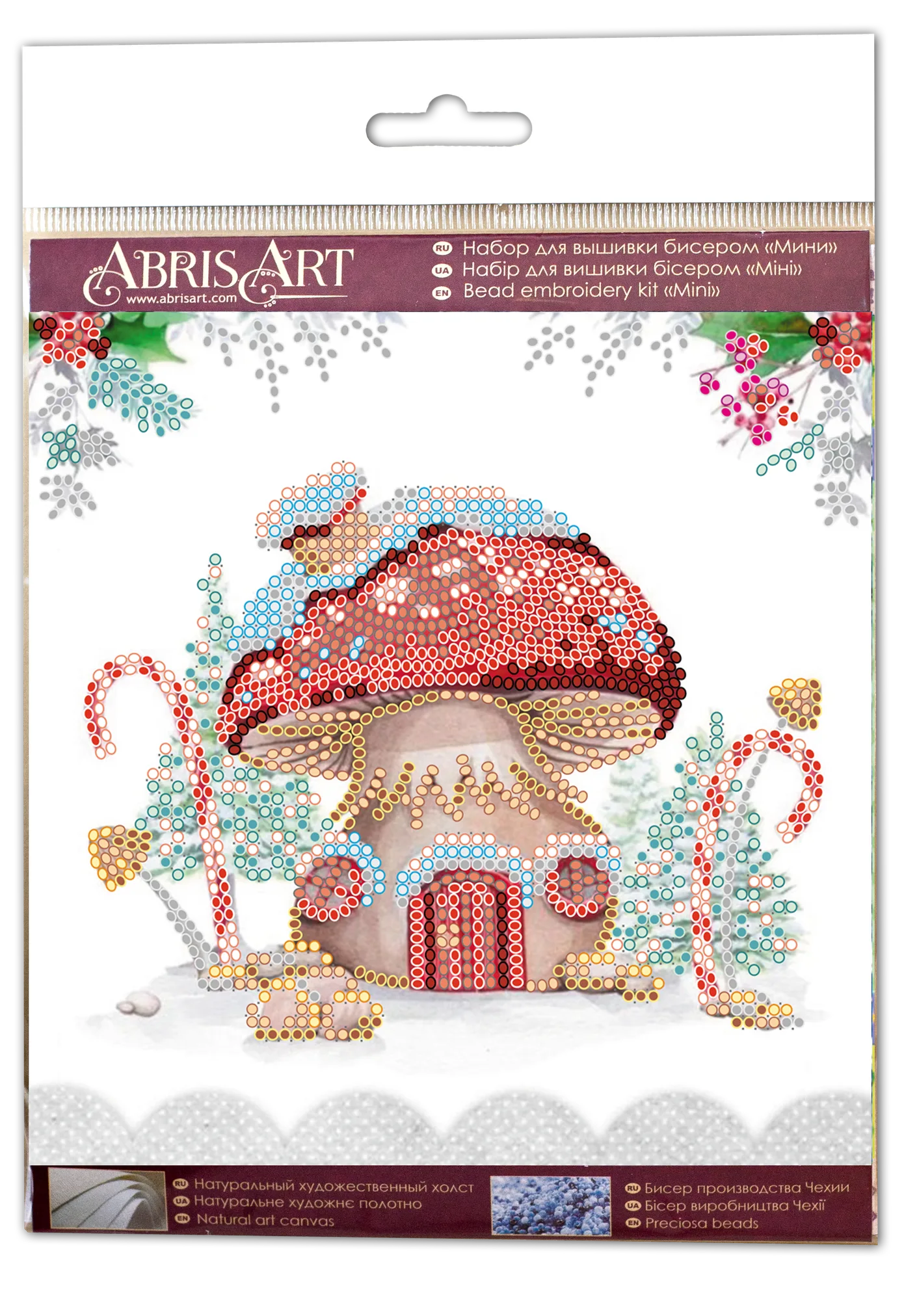Bead Embroidery Kit Mini Bead embroidery kit Winter magic