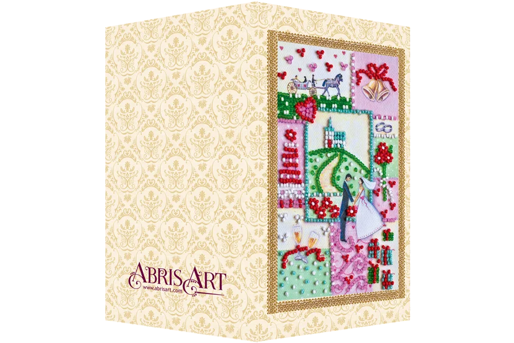 Postcards Bead Embroidery Kit Happy Wedding – 6