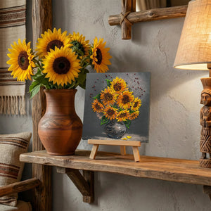 Bead Embroidery Kit Mini Bead embroidery kit Homely sunflowers