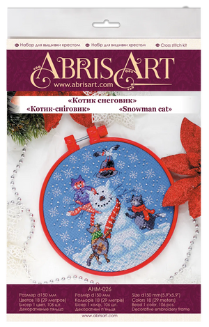 Cross Stitch Kit Cross-stitch kits Snowman cat