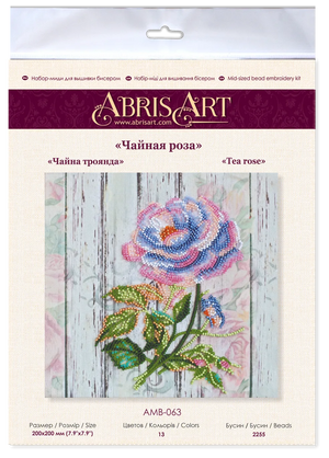 Bead Embroidery Kit Mid-sized bead embroidery kit Сhina rose