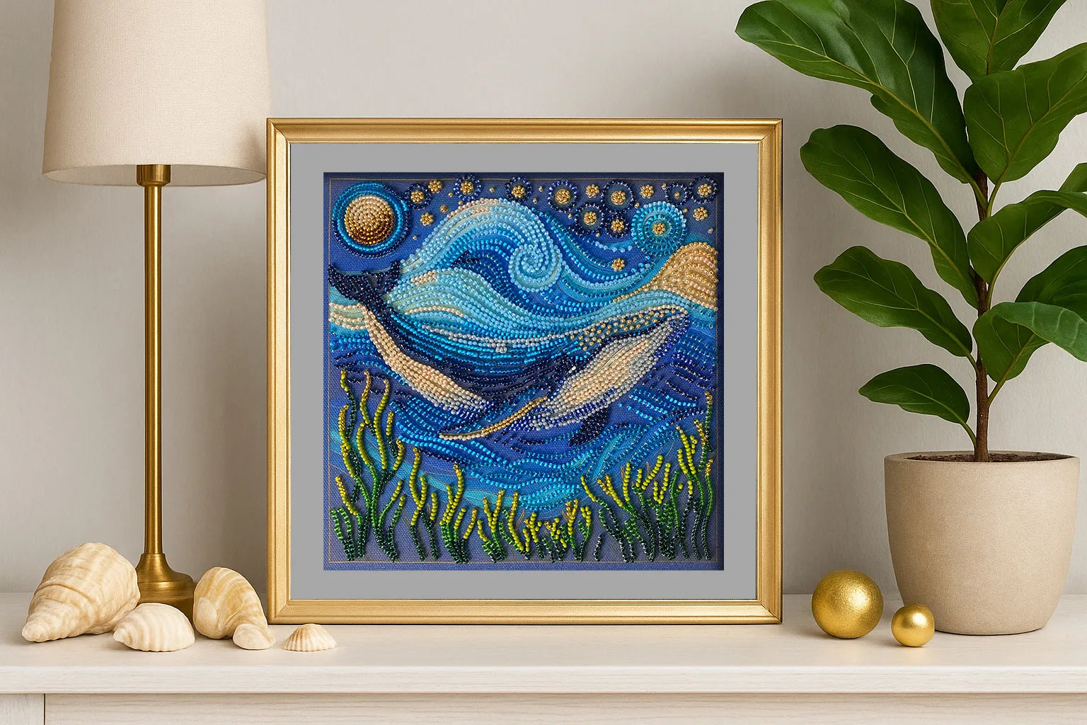 Bead Embroidery Kit Mid-sized bead embroidery kit The grandeur of the depths