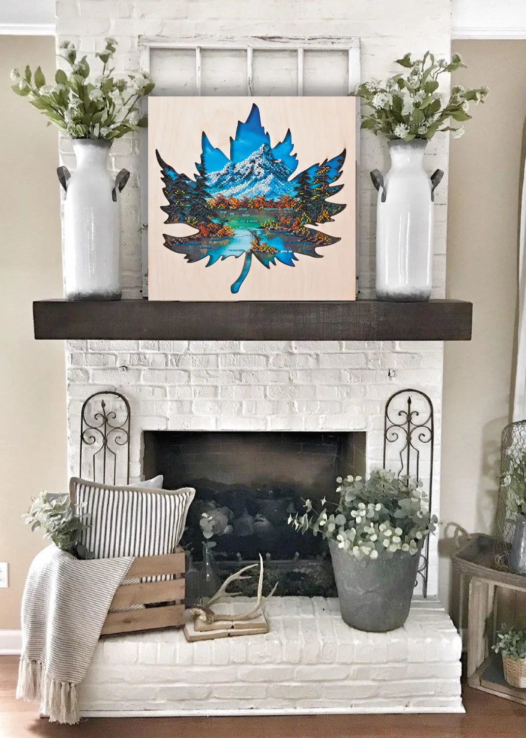 Bead Embroidery Kit Creativity kits/Bead embroidery kits with a wooden frame Bunfa`s fresh coolness