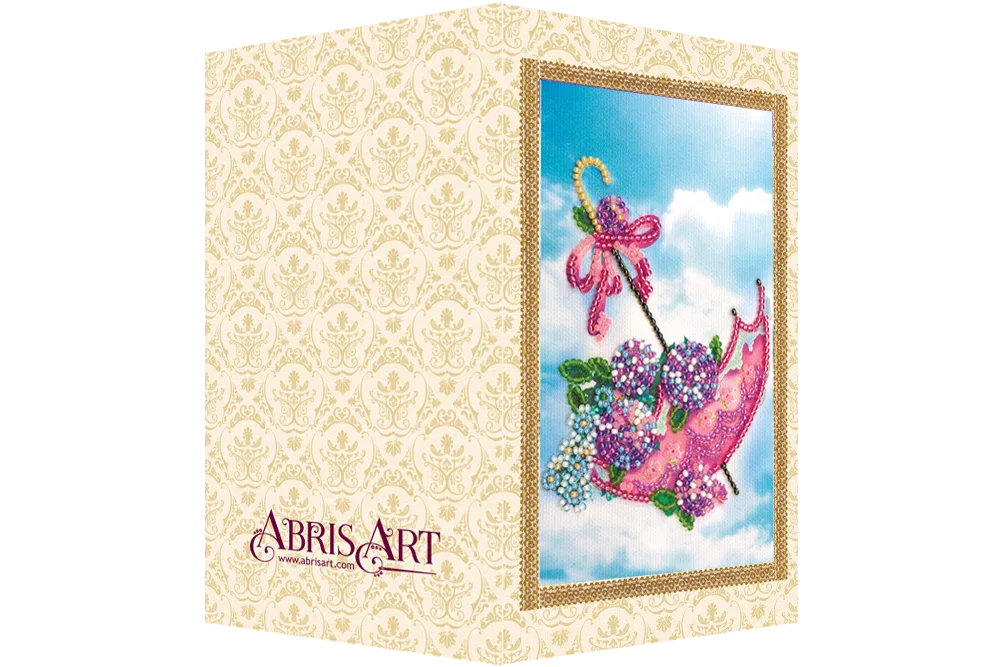 Postcards Bead Embroidery Kit Postcard Bead embroidery kit Flowers are in the umbrella