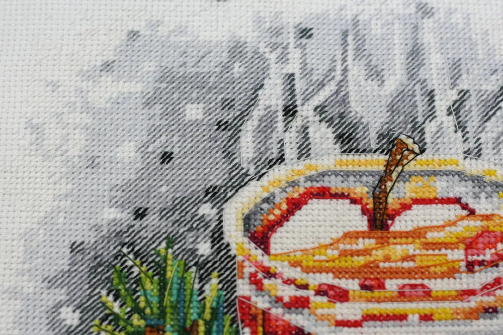 Cross Stitch Kit Cross-stitch kits Winter tea