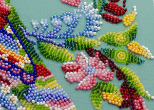 Bead Embroidery Kit Mid-sized bead embroidery kit Spring bird
