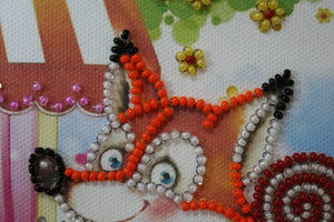 Bead Embroidery Kit Mini Bead embroidery kit On a rocking horse