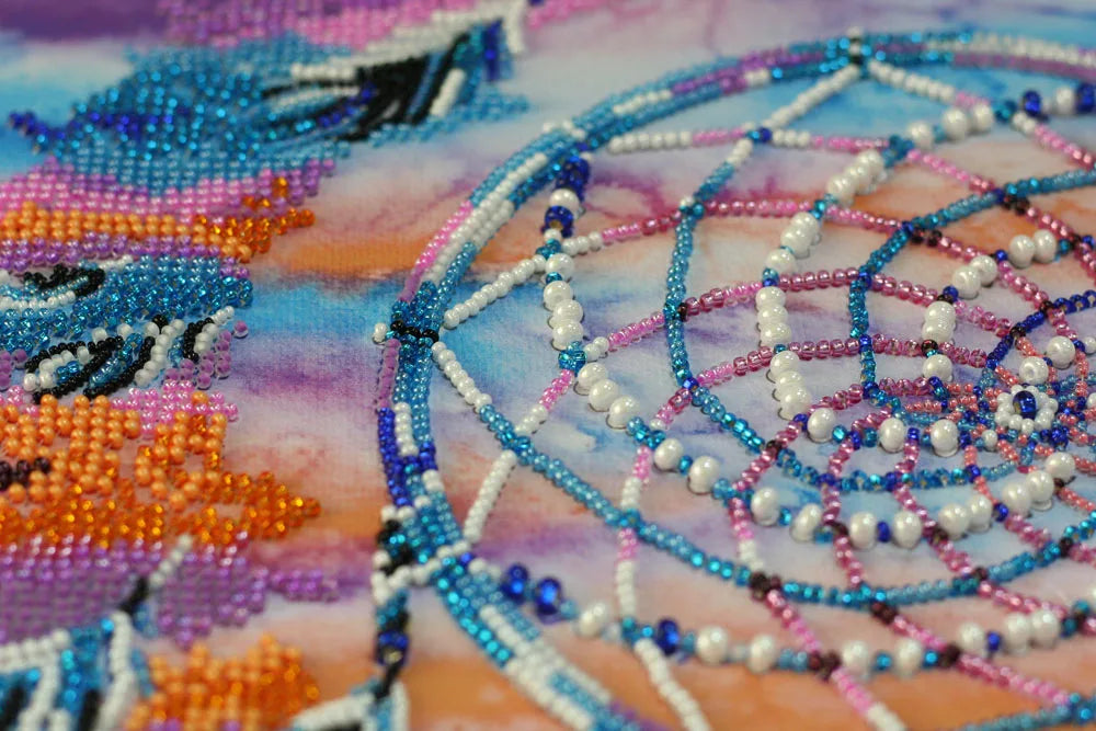 Bead Embroidery Kit Main Bead Embroidery Kit Dreamcatcher amulet