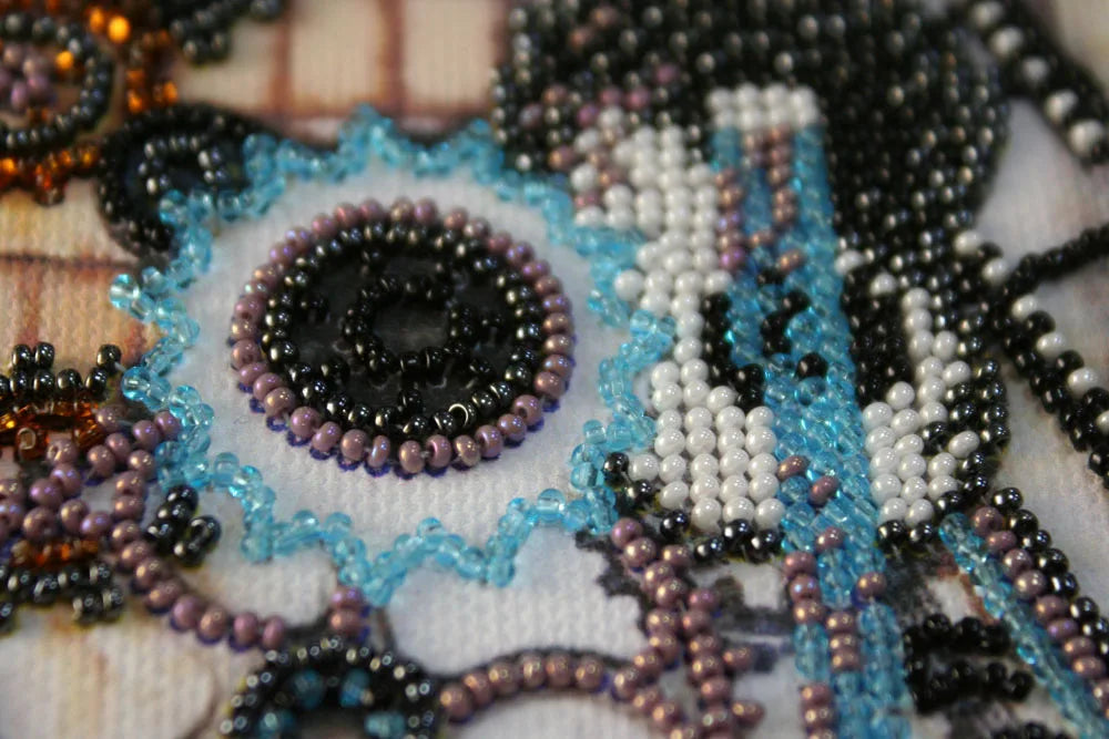 Postcards Bead Embroidery Kit Postcard-envelope for microbead embroidery Guitar