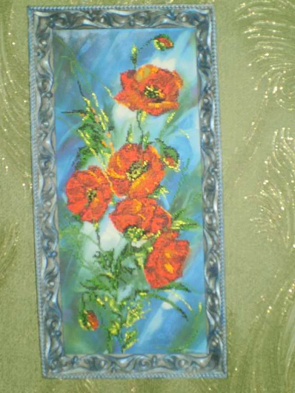 Bead Embroidery Kit Main Bead Embroidery Kit Poppy dawn