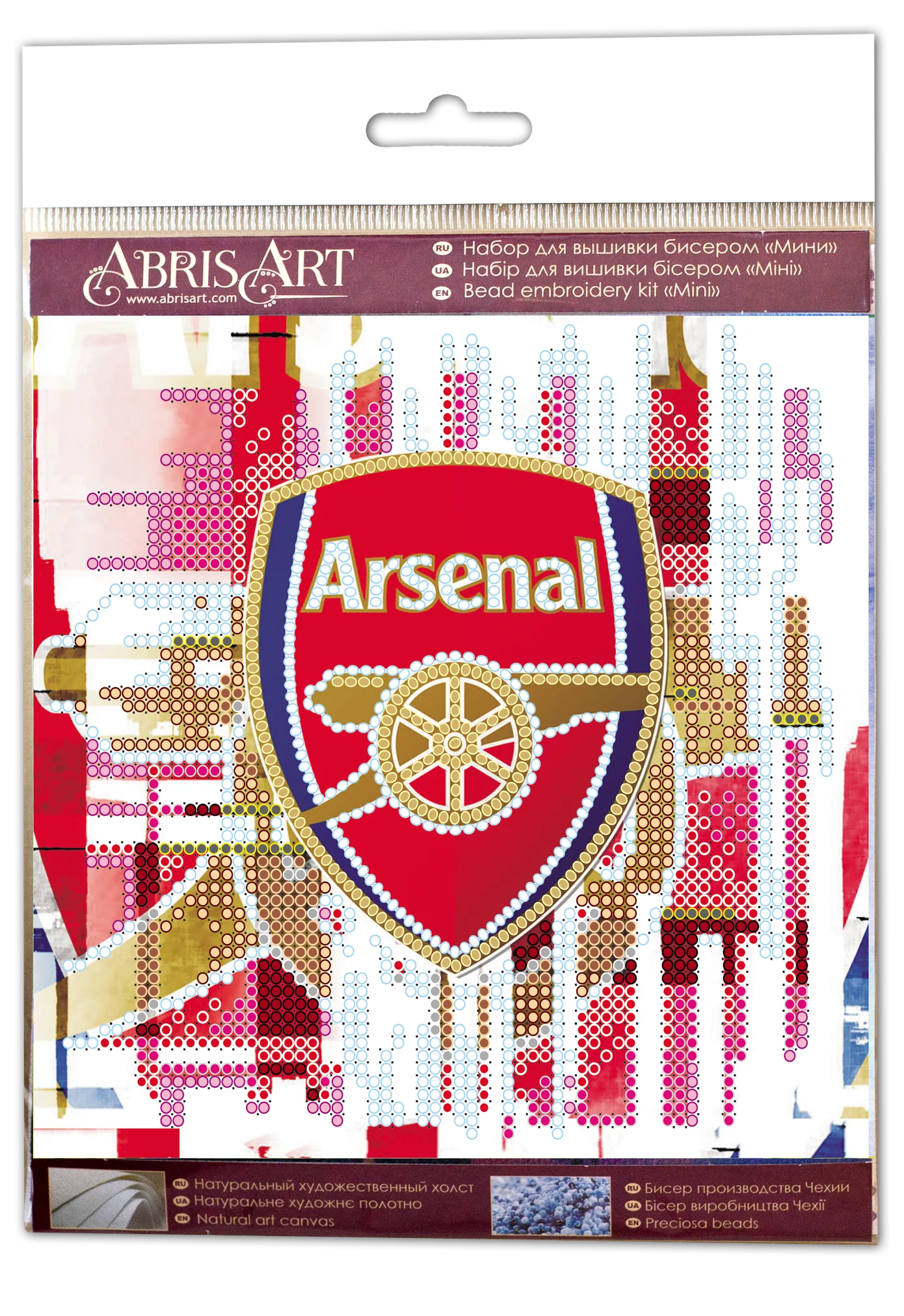 Bead Embroidery Kit Mini Bead embroidery kit FC Arsenal