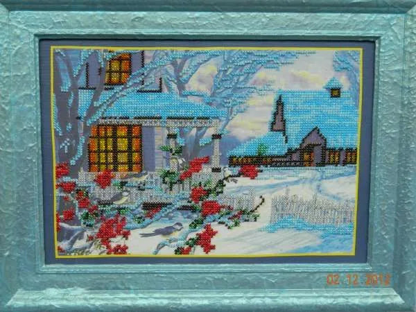 Bead Embroidery Kit Main Bead Embroidery Kit Winter evening
