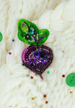 Brooch Embroidery Kit Decoration Beetroot (Decoration)