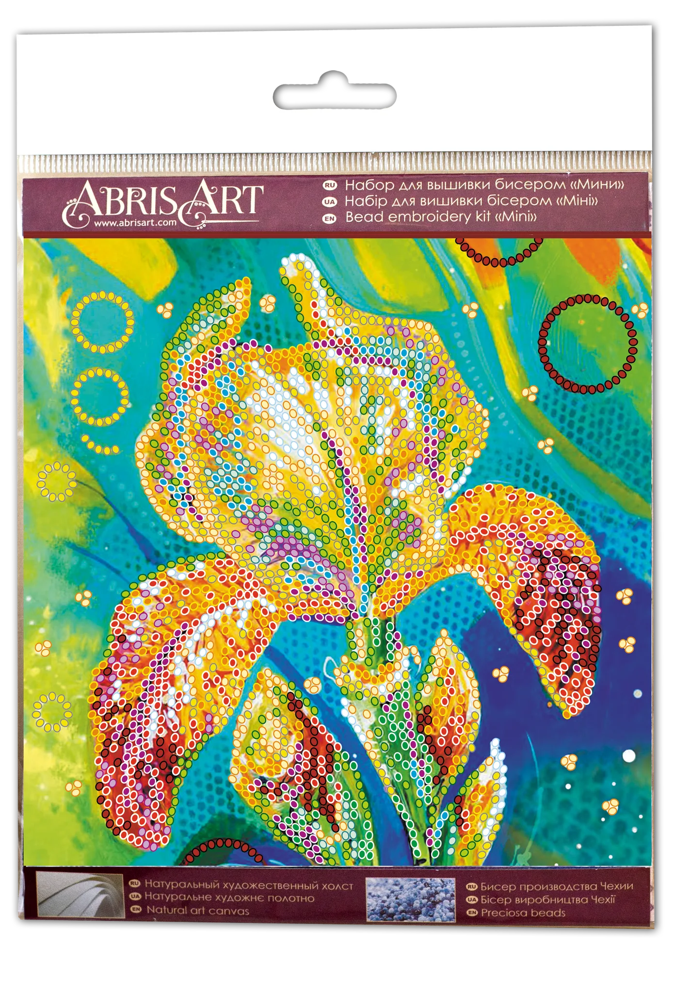 Bead Embroidery Kit Mini Bead embroidery kit Multicolored iris