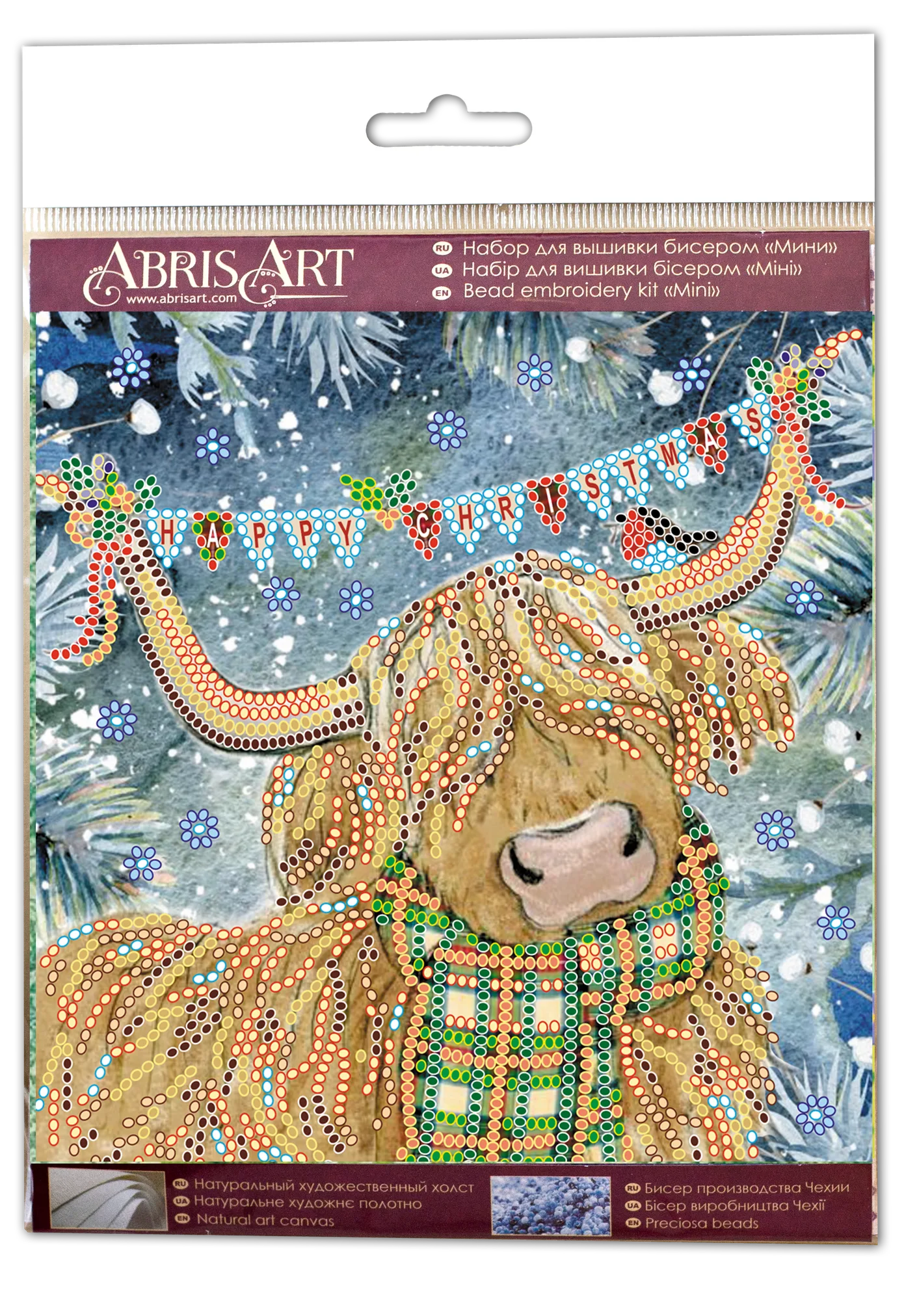 Bead Embroidery Kit Mini Bead embroidery kit Christmas goby