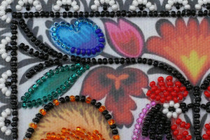 Bead Embroidery Kit Mini Bead embroidery kit Two cockerels