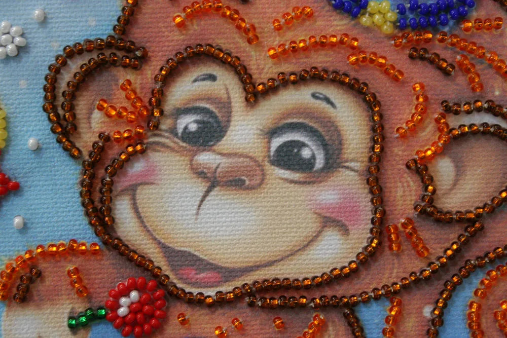 Bead Embroidery Kit Mini Bead embroidery kit Drummer-girl