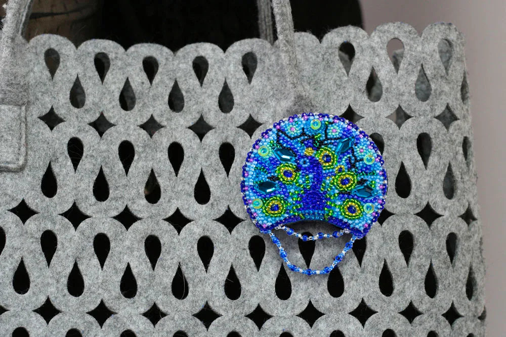Brooch Embroidery Kit Decoration Peacock