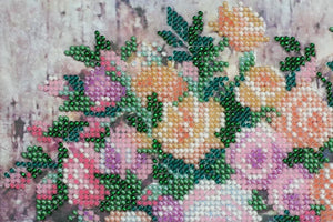 Bead Embroidery Kit Main Bead Embroidery Kit Pink gauze