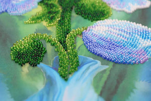 Bead Embroidery Kit Main Bead Embroidery Kit Blue Poppies