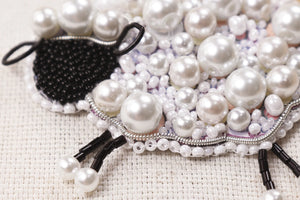 Brooch Embroidery Kit Decoration Curly sheep (Decoration)