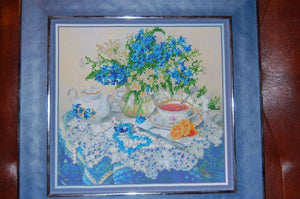 Bead Embroidery Kit Main Bead Embroidery Kit Forget-me-nots