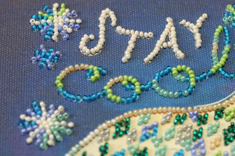 Bead Embroidery Kit Mid-sized bead embroidery kit Happy
