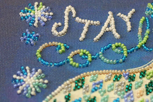 Bead Embroidery Kit Mid-sized bead embroidery kit Happy