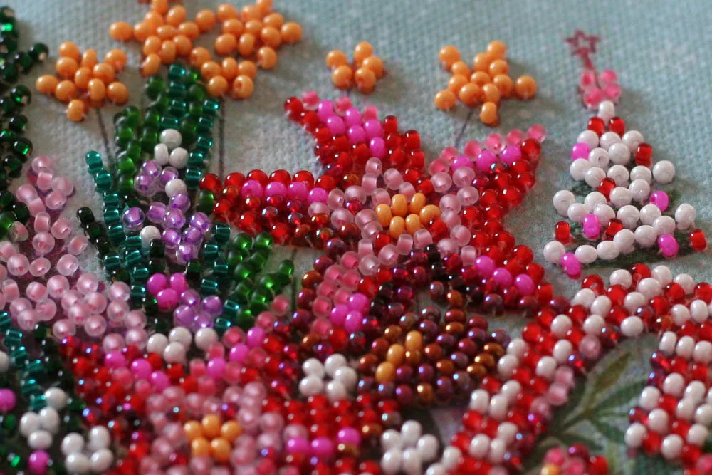 Bead Embroidery Kit Mini Bead embroidery kit Festive tea party