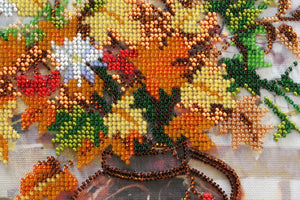 Bead Embroidery Kit Main Bead Embroidery Kit Autumn bunch of flowers
