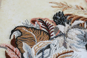 Bead Embroidery Kit Main Bead Embroidery Kit Sepia drawing