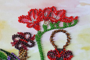 Bead Embroidery Kit Main Bead Embroidery Kit Floral trail