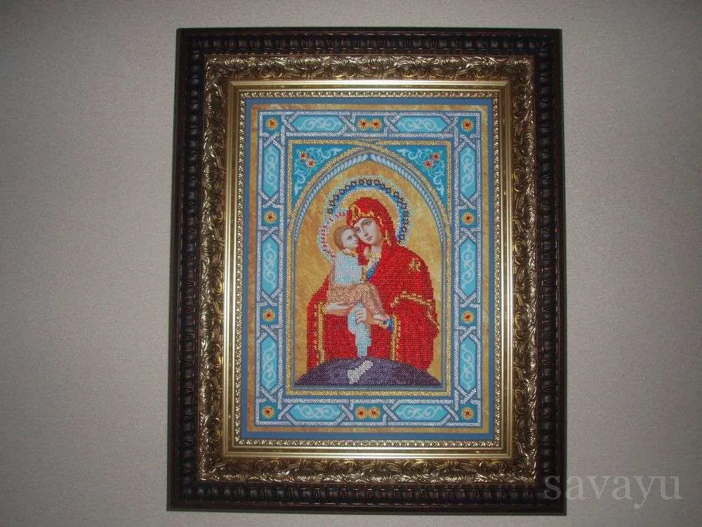 Bead Embroidery Kit Main Bead Embroidery Kit Our Lady Pochaev